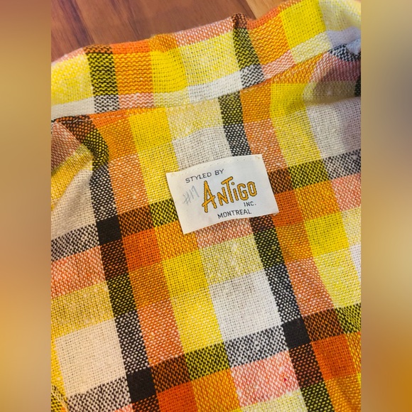 🌼 Vintage 1960s–Early 1970s Antigo Montreal Plaid Two-Piece Set - Picture 12 of 12
